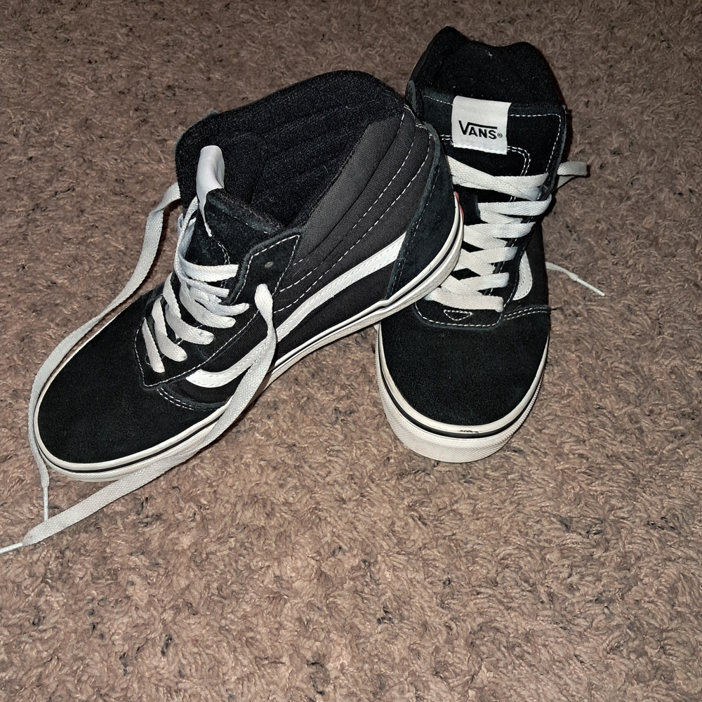 Vans Black and White High-Top Sneakers